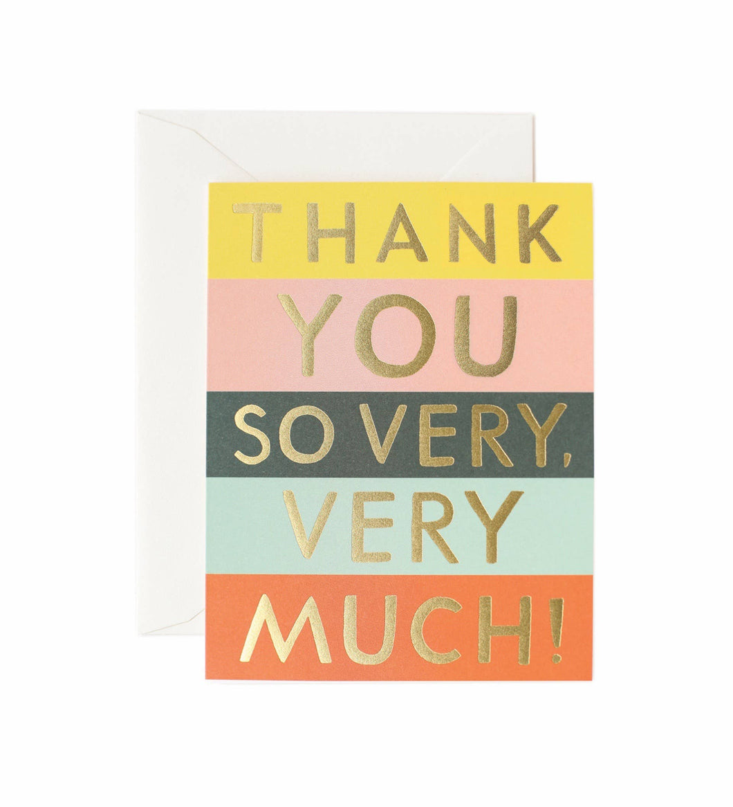 Color Block Thank You Card