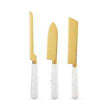 Load image into Gallery viewer, Starlight Gold-Plated Star-Patterned Cheese Knives - Set of 3
