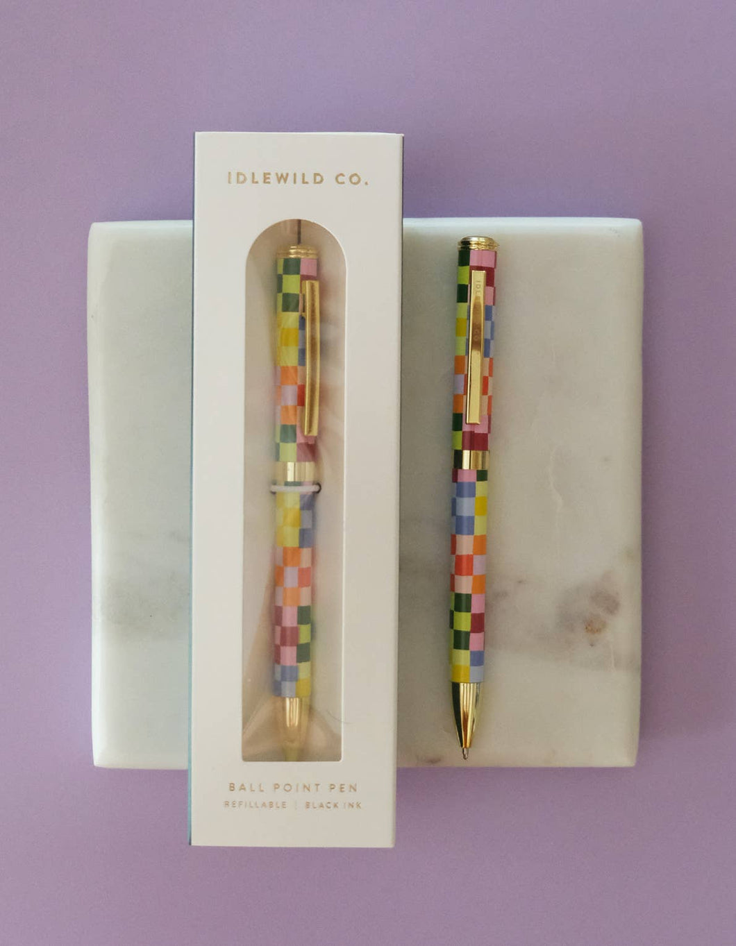 Rainbow Check Ballpoint Luxe Pen