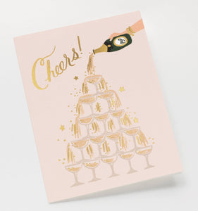 Champagne Tower Cheers Card