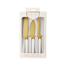 Load image into Gallery viewer, Starlight Gold-Plated Star-Patterned Cheese Knives - Set of 3
