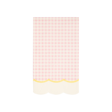 Load image into Gallery viewer, Gingham Scallop Fringe Paper Dinner Napkin Set
