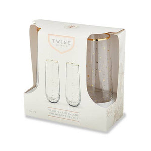 Starlight Stemless Champagne Flute Set