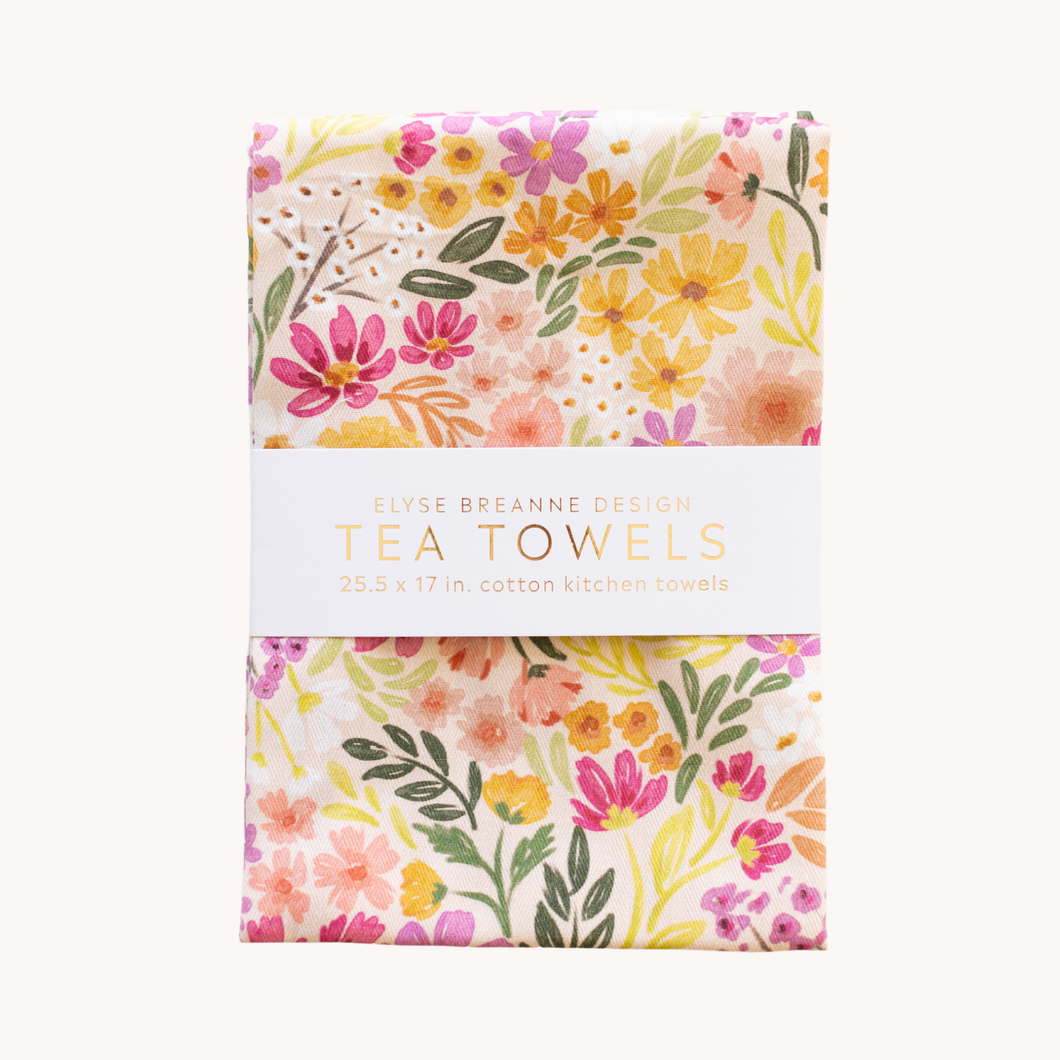 Primrose Petals Tea Towels