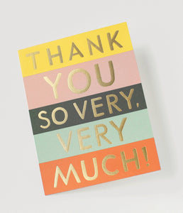 Color Block Thank You Card