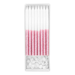Birthday Candles - Pink Glitter Dip