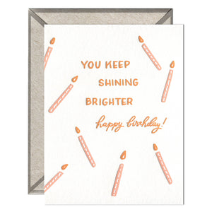 Shining Brighter Birthday Card