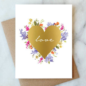 Love Floral Greeting Card