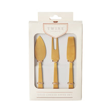 Load image into Gallery viewer, Gold Plated Stainless Steel Cheese Knives Set of 3
