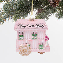 Load image into Gallery viewer, 8 Oak Lane - Bring on the Bubbly Cart Glass Christmas Ornament
