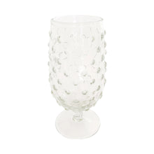 Load image into Gallery viewer, Recycled Glass Hobnail Stemmed Drinking Glass
