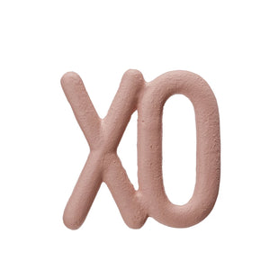 Cast Iron Trivet XO, Matte Pink