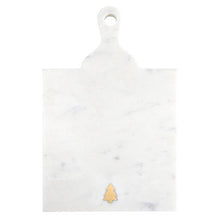 Load image into Gallery viewer, Marble Serving Board with Handle and Gold Tree
