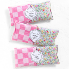 Load image into Gallery viewer, Organic Lavender Sachet Set ⋆ Pink Gingham + Spring Florals
