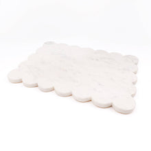 Load image into Gallery viewer, White Marble Scalloped Serving Board
