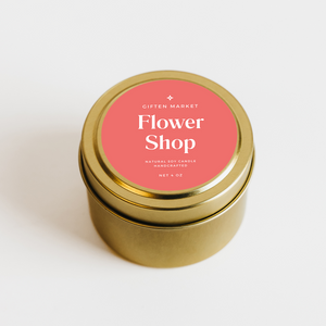 Flower Shop Soy Candle - 4oz Gold Tin