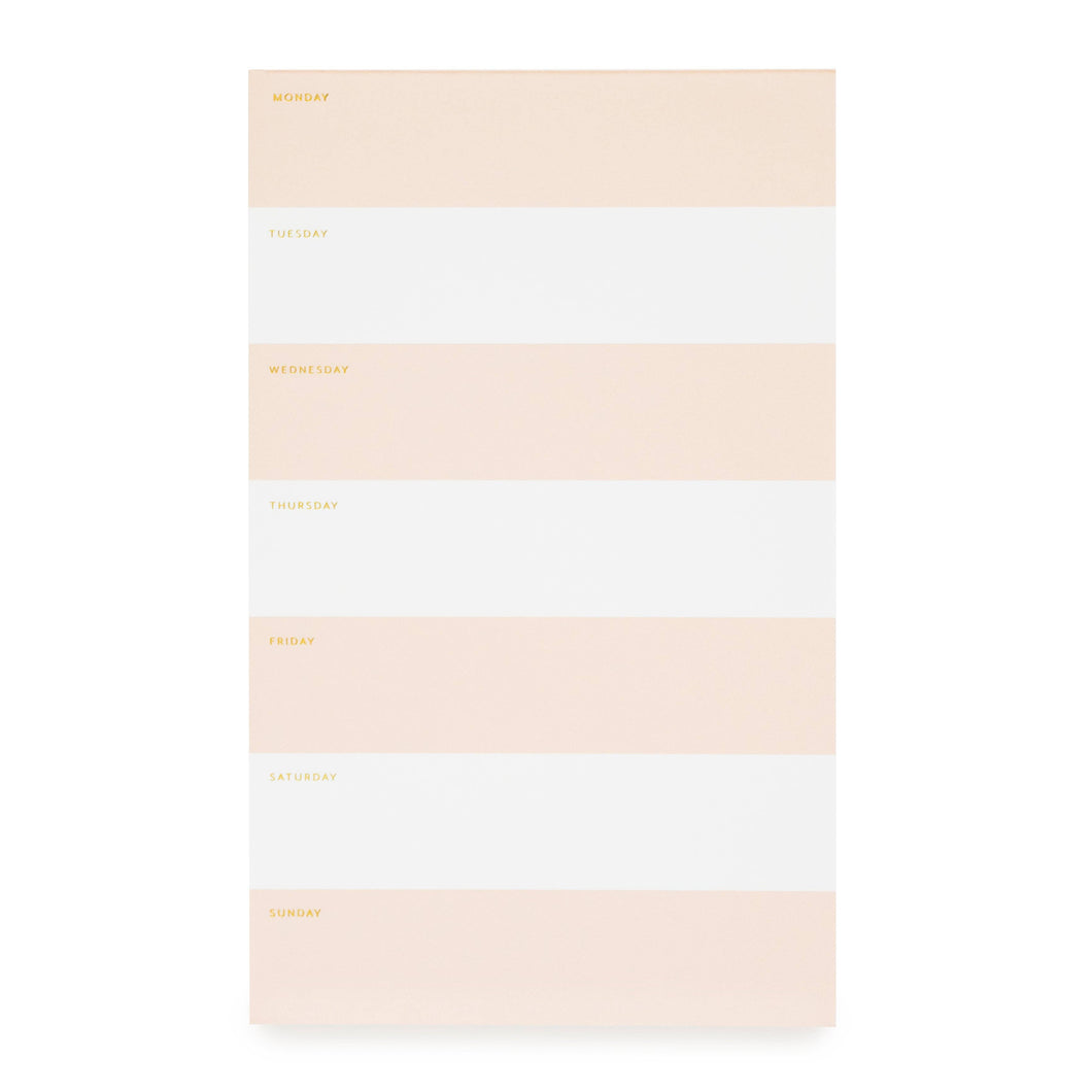 Pink Striped Weekly Pad