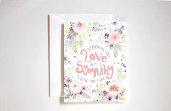 Sending love and sympathy card