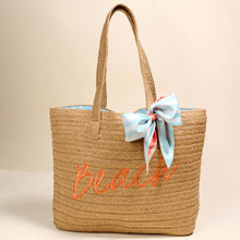 Load image into Gallery viewer, Straw &amp; Sun Tote – Beach
