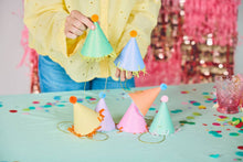 Load image into Gallery viewer, Top Off The Fun Mini Glitter Party Hats Set
