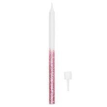 Load image into Gallery viewer, Birthday Candles - Pink Glitter Dip

