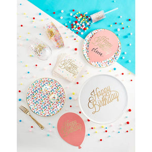 Happy Birthday Confetti Double-Wall Champagne Glass