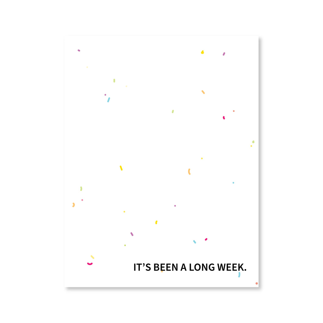 Long Week Notepad - White Flecked