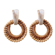 Load image into Gallery viewer, Cream Bali Button Statement Stud Earrings
