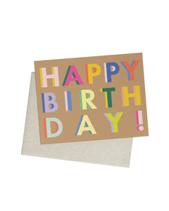 Multicolor Shadow Birthday Card