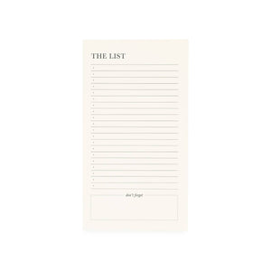 The List Pad, Black and Cream