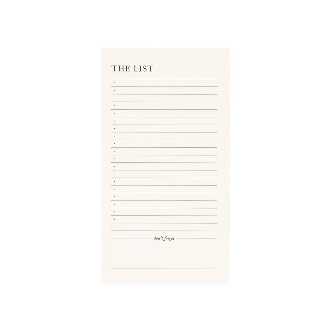 The List Pad, Black and Cream