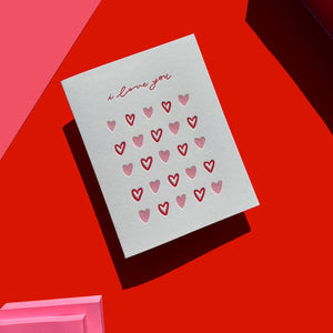 I Love You Hearts - Love card