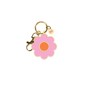 Key Charms - Pink Daisy