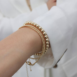 Gold Round Bead Bracelet