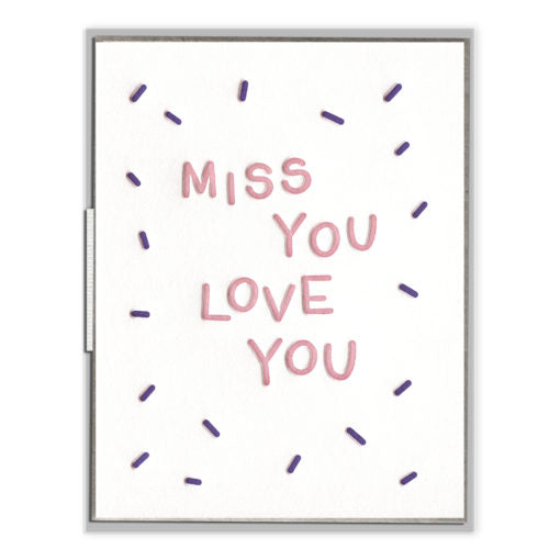 Miss You Love You Card