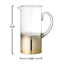 Load image into Gallery viewer, Gold Ombre Glass Pitcher
