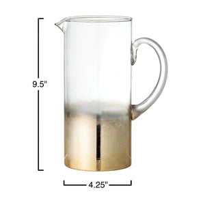 Gold Ombre Glass Pitcher