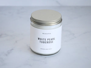 White Pearl Tuberose Jar Candle 8oz