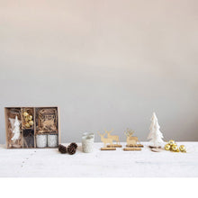 Load image into Gallery viewer, Candle Garden Kit w/ Cotton Trees, Pinecones, Laser Cut Figures &amp; Glass Ball Ornaments
